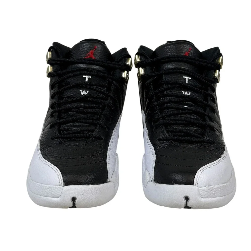 Air Jordan 12 Retro GS Playoffs Black White Varsity Red 153265-006 Size 7Y Men 7